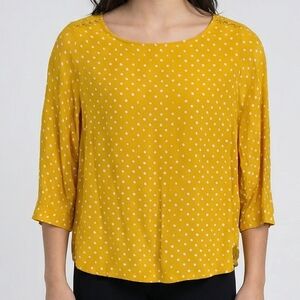GAP Mustard Polka Dot Blouse